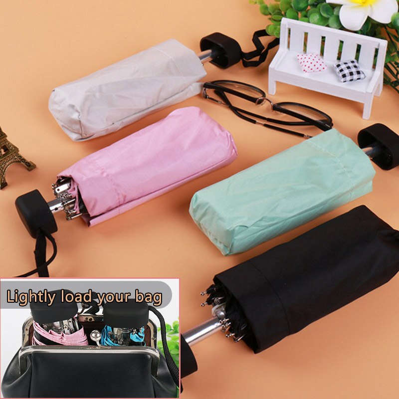 portable men's umbrella mini pocket umbrella UV protection rain folding ladies small automatic umbrella shopping