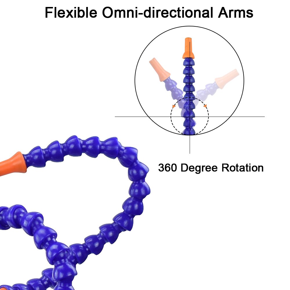 Toolour Soldering Helping Hand Bench Vise Table Clamp Soldering Stand Third Pana Hand PCB Welding Repair Tool Soldering Station