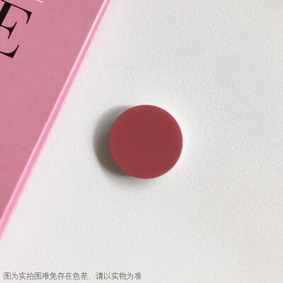 Universal Solid Color Round Airbag Bracket Expanding Stand Grip Mobile Phone Finger Holder For iPhone Samsung Huawei Support: Coral