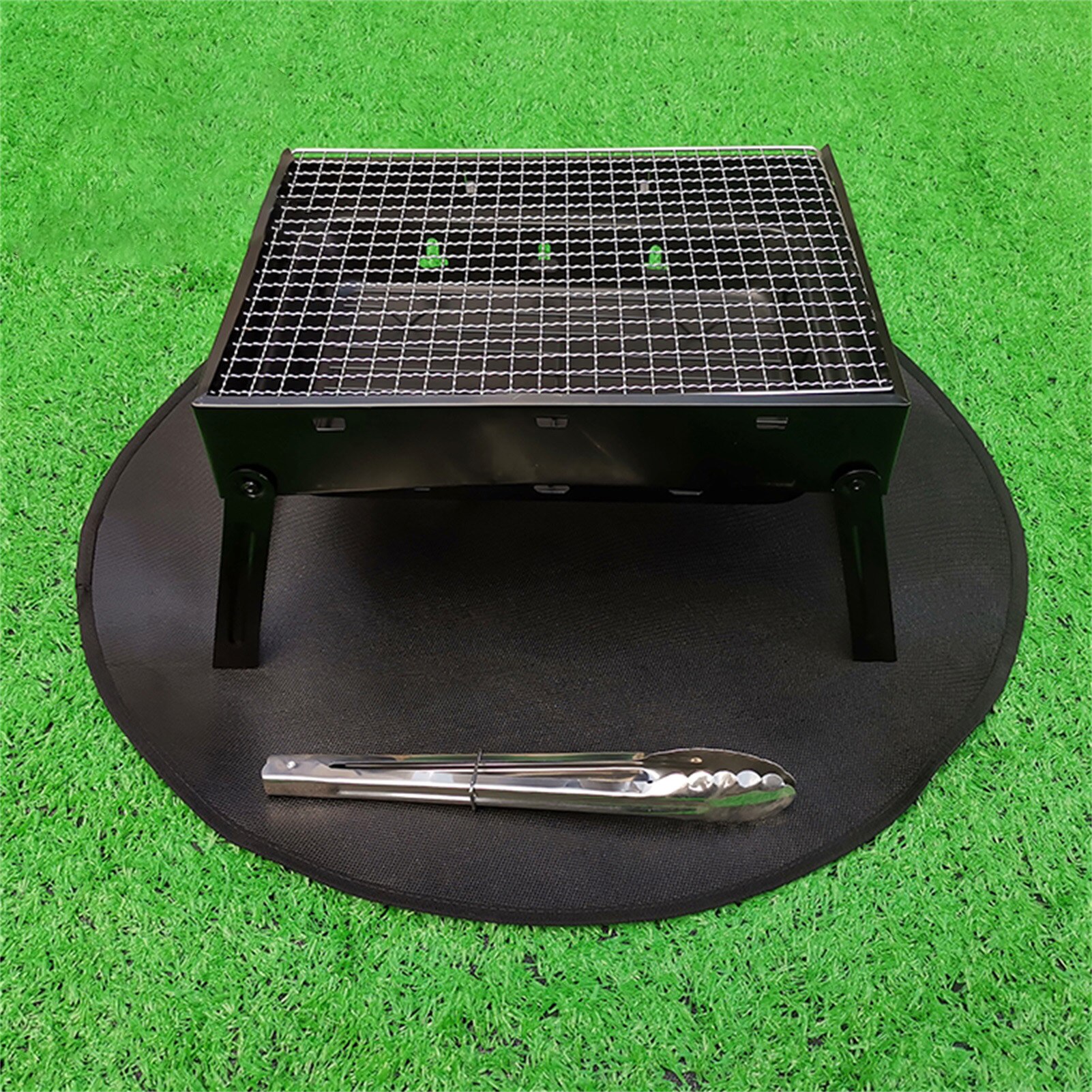 Tapis de Protection pour foyer et Barbecue, rond, résistant au feu, pour cheminée