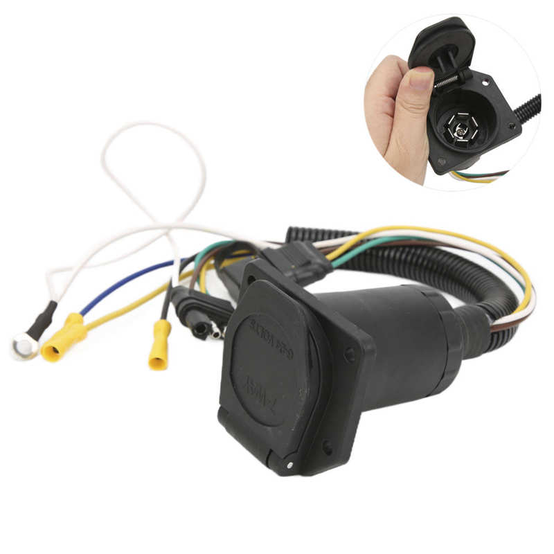 Trailer Plug Converter Trailer Wiring Adapter 4 Way To 7 Way for Trunk for Car for RV