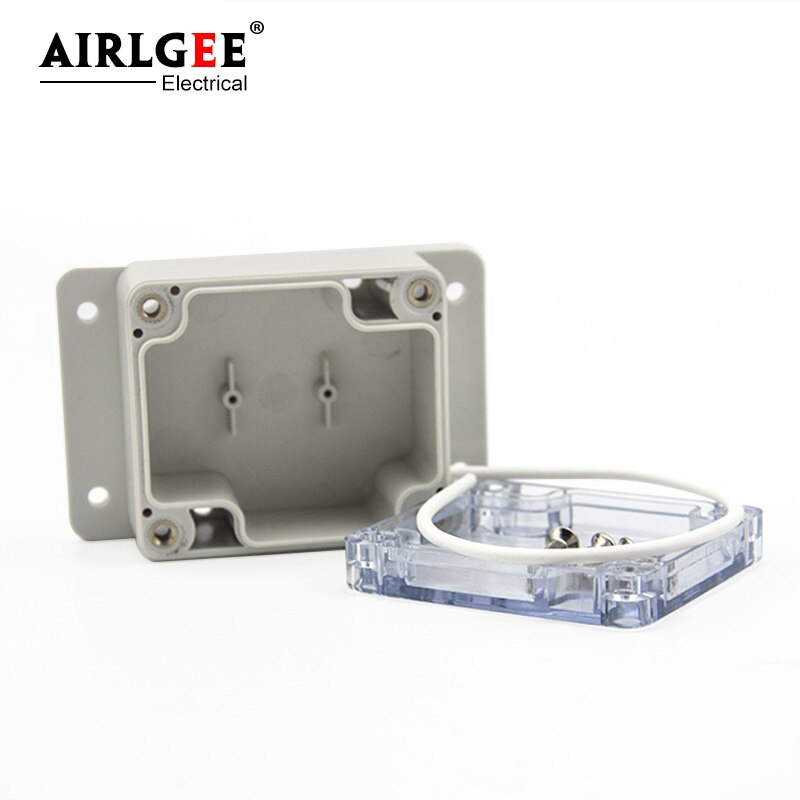 63*58*35mm outdoor transparent cover cable junction box with ear small waterproof box IP65 sealed box