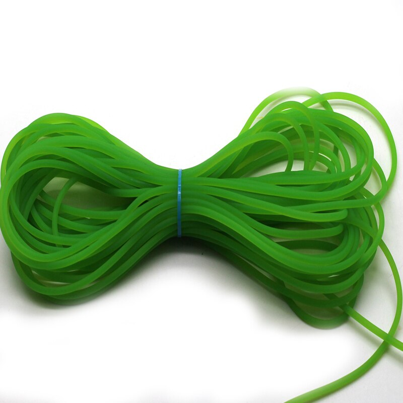 Línea de goma elástica sólida de 2mm, línea de goma para pesca de nivel tradicional, cuerda elástica redonda, línea atada para peces: 2mm  green 10m