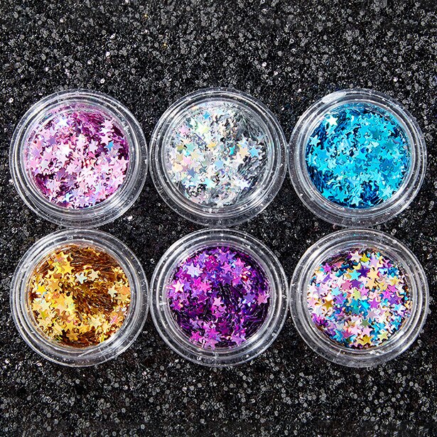 Flerfärgad diamant glitter ögonmakeup kind nagelkonst dekoration paljetter hud highlighter ansikte festival smink kosmetika tslm 1
