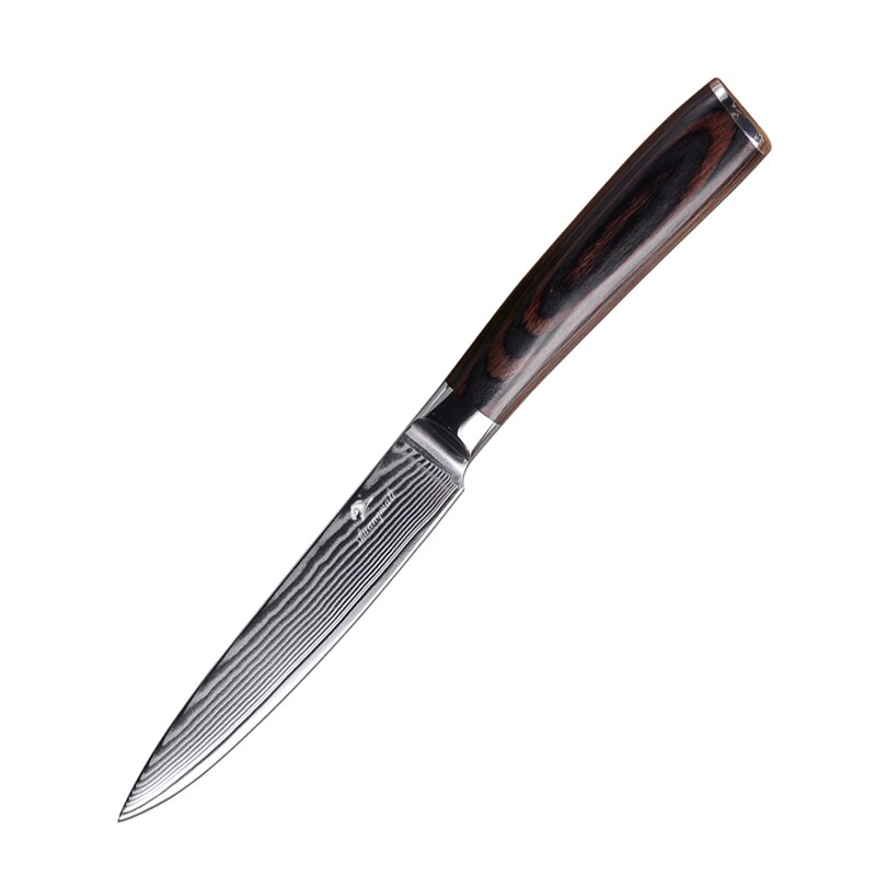 5 tommer værktøj til frugtkniv, damaskus stål, køkken i køkken, vegetabilsk knive, der skiver madskalningskniv: Default Title