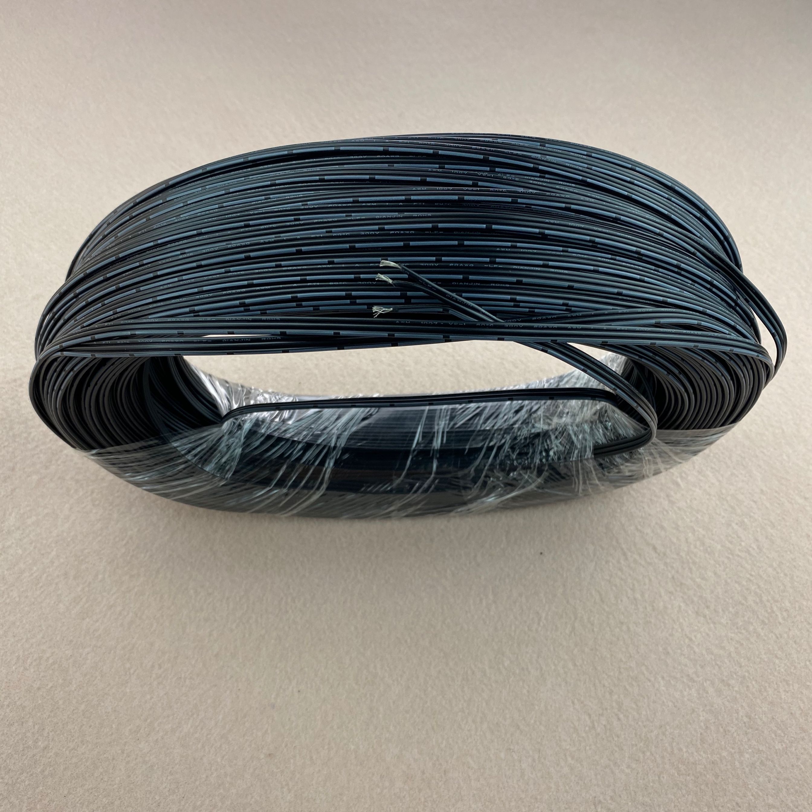 3pin black cable 20AWG for led module use;100m a roll