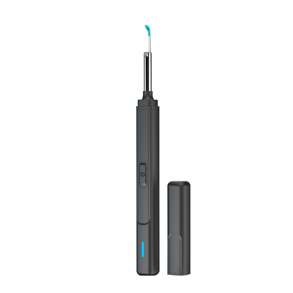 Oor Wax Visuele Oor Plukken Cleaner Met 1080P Hd Camera Oor Camera Otoscoop Met Licht, oor Wax Verwijderen Kit Iphone Ipad Android: Black