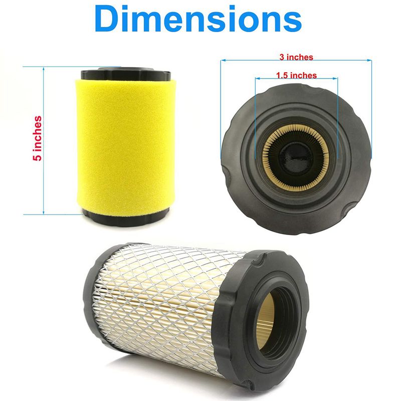 Maaier Luchtfilters Vervangen Voor Briggs Stratton 796031 (591334 Of 594201) plus 797704 Schuim Pre-Cleaner (Pack Van 2)