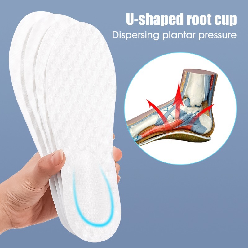 Latex Memory Foam Insoles for Men'S Soft Foot Support Shoe Pads Soft Breathable Orthopedic Sport Insole Feet Care Insert Cushion