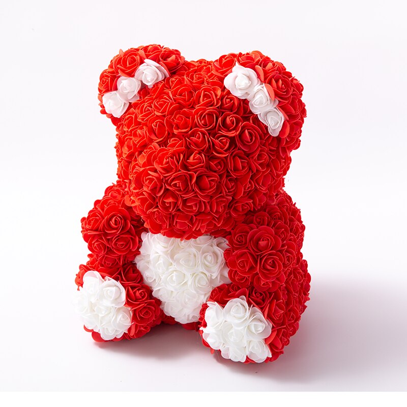 40 cm bear rose teddy bears flower rose bear DIY Christmas Valentine&#39;s Day