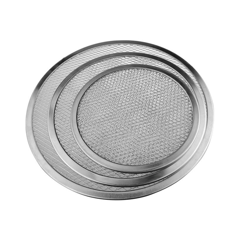 2 stk/sæt aluminiumslegering pizzanet rundt tykt net bageplade bageplade køkkenredskaber xhc 88