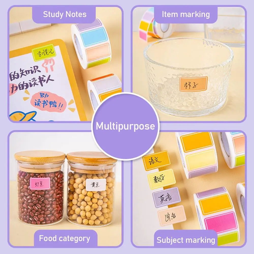 Durable Waterproof Label Stickers Self-adhesive Stationery Supplies Name Sticker Blank Writable Sticker