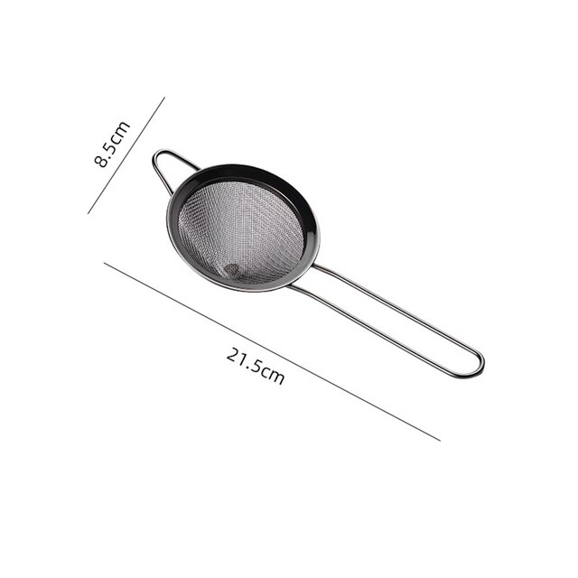 Stainless Steel Cocktail Fine Strainer Conical Mesh Tea Infuser Mesh Strainer Tea Strainers Food Mesh Strainers Practical Tool: black