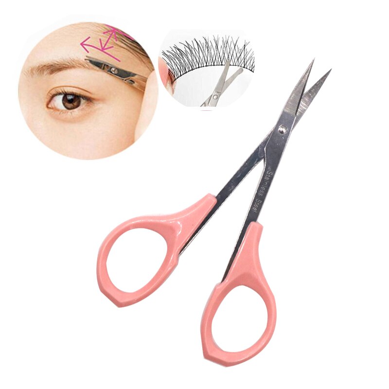 Tijeras pequeñas de acero inoxidable para cortar el pelo de la nariz y las cejas, pinzas para recortar la cara y la manicura, eliminador de piel muerta, herramientas de tijera