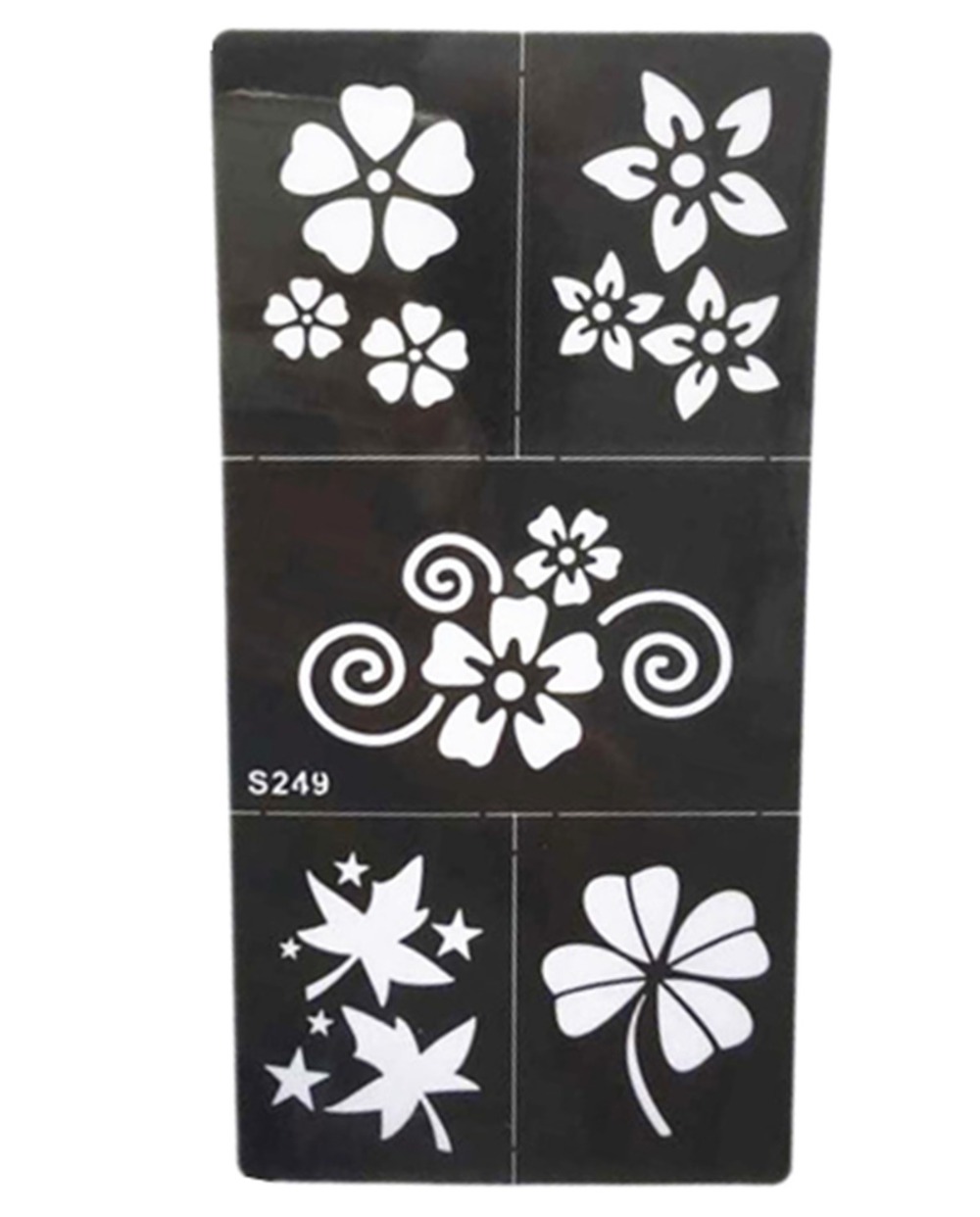 Plantilla de tatuaje con patrón de flores en , dibujo para pintar plantillas para tatuajes con aerógrafo para tatuajes Henna temporaria pegatinas para plantillas