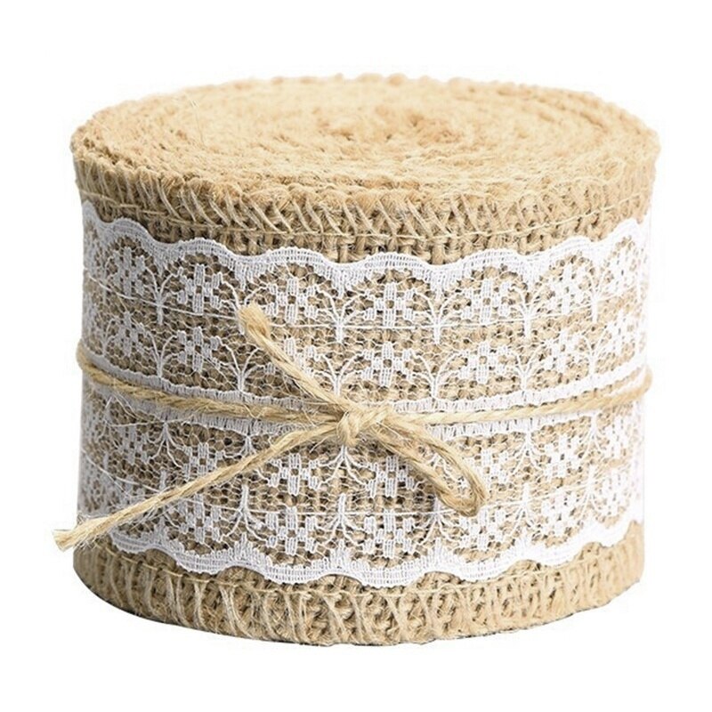 Natural Burlap Fabric Jute Rustic Wedding decoration Roll