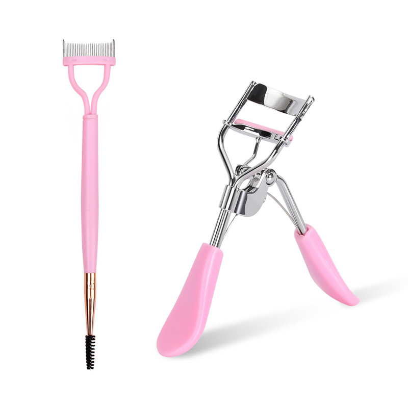 Eyelash Separator Metal Teeth Straight Eyelash Curler Beauty Makeup Stainless Makeup Tool Eyelash Brush Comb Mascara Curl: Blue