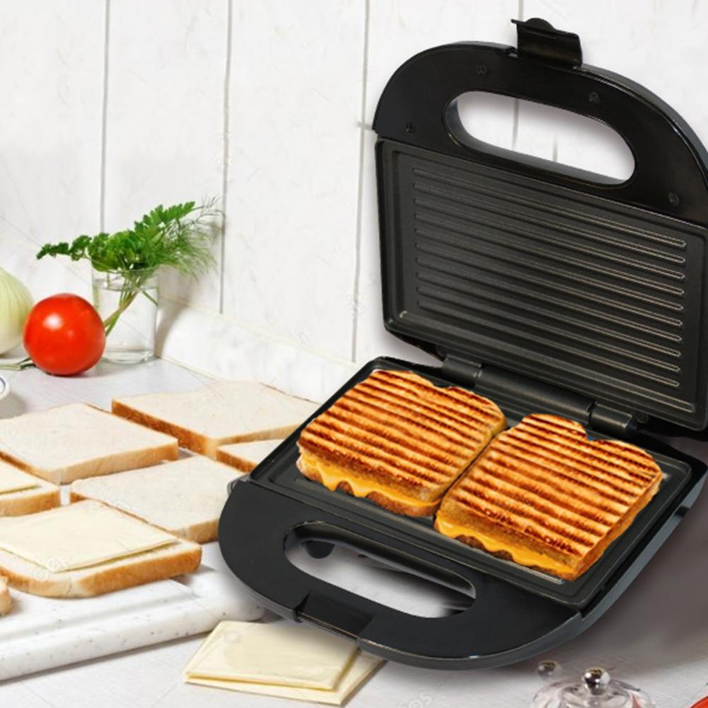Electric Sandwich Waffle Maker Breakfast Machine Grill Plate Toaster Bread Toast Pressure Iron Toaster Pancake Baking Household