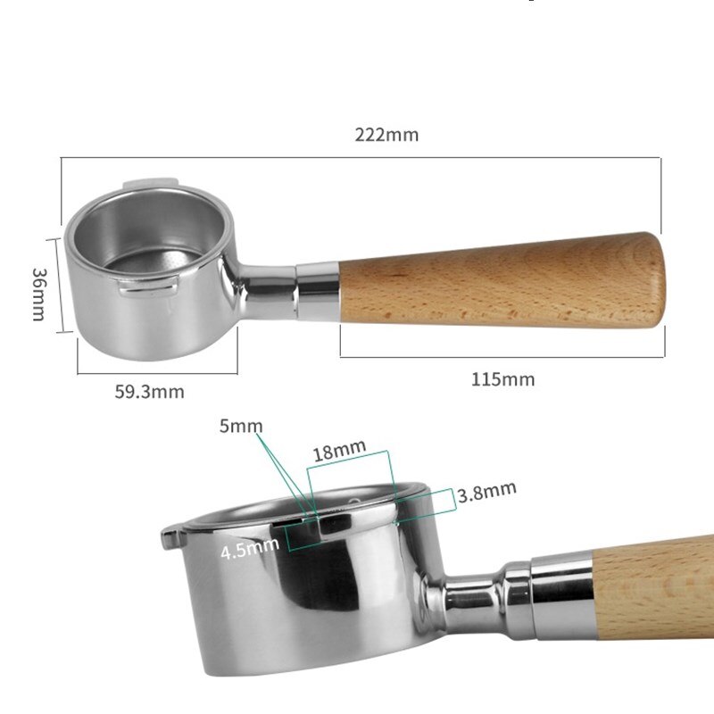 Portafilter sans fond d'expresso de café de 51mm pour Delonghi dédicace EC680 EC685 eco310 ecp35.31ecp33.21 bco420