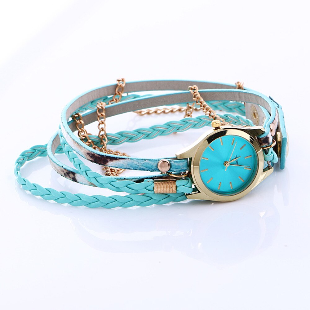 Ladies Weave Leather Bohemian Bracelet Watches Dress Woman Casual Quartz Wrist Watch часв женские наручные