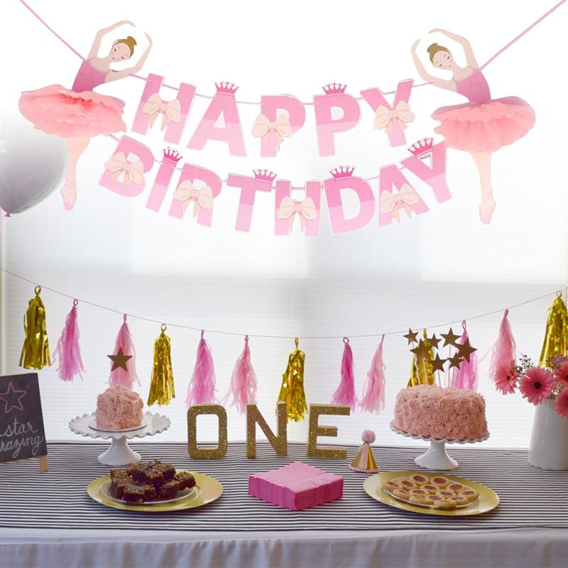 Déco Guirlande Papillon Joyeux Anniversaire - Bannière Fête Colorée Réutilisable Pour Anniv, Fille, Photo
