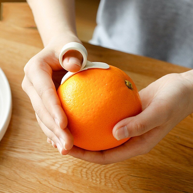 Trancheuse pour éplucher les fruits, pratique, rapide, peau d&#39;orange et de citron, Simple, pour les doigts, 2 pièces