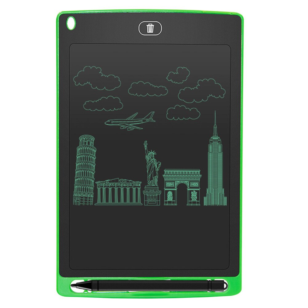 8.5 Inch Lcd-scherm Elektronische Schrijven Tablet Kids Handschrift Board + Stylus Pen Digitale Home Office Doodle Tekening Grafische: Green Single Color