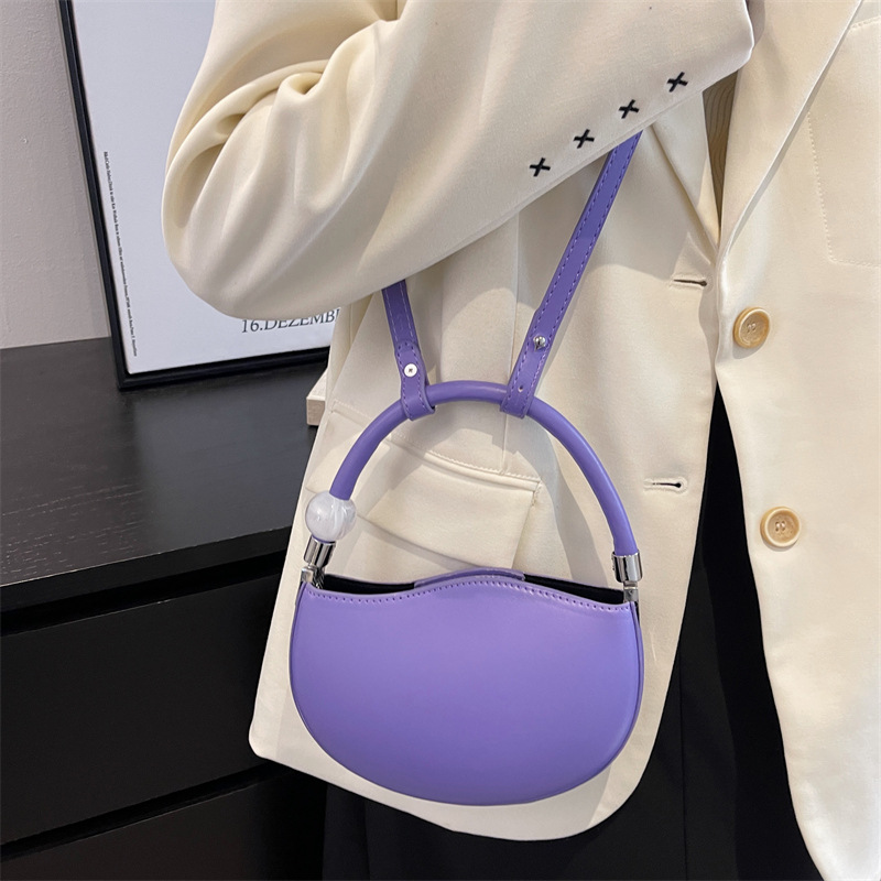 Small Fresh Net Red Shoulder Bag Handbag Klein Blue Messenger Bag Solid Color Wild Pea Bag 2022 Korean Shell Bag