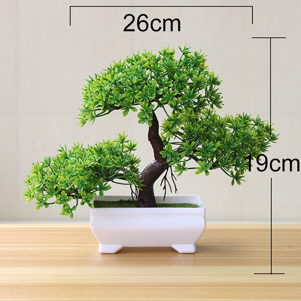 Realistinen keinotekoinen vihreä ruukku tervetuloa mänty jäljitellä bonsai-simulaatio keinotekoinen ruukkukasvi ornamentti kodin koristelu