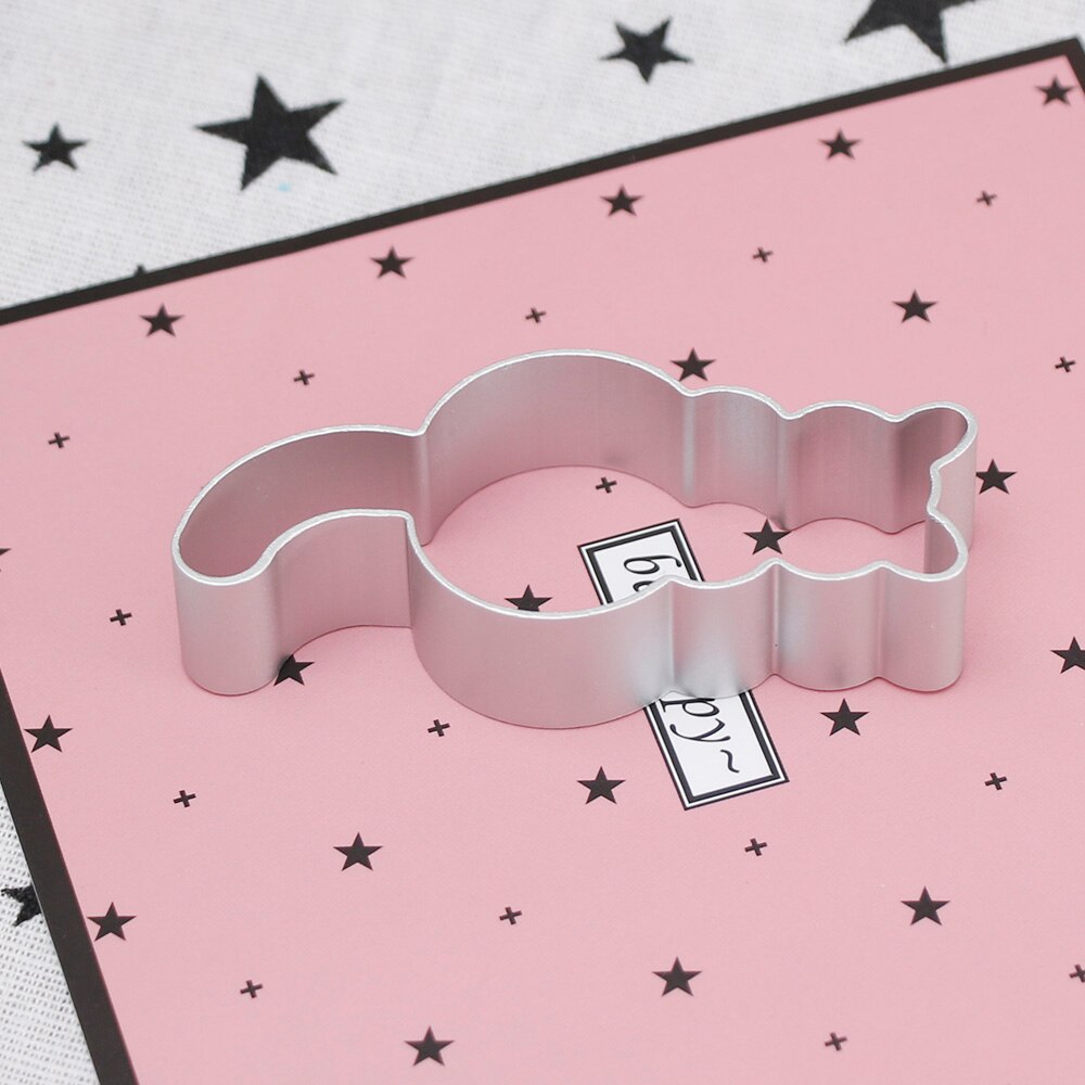 Stainless Steel Lovely Cat Shape Cookie Cutter Biscuit Cake Baking Mold Mould Tool For Children 1pcs