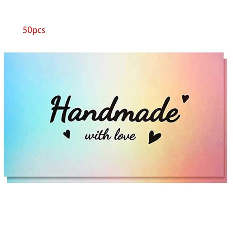 50pcs Heart Great Taste Thank You Card Thanks Greeting Card Appreciation Cardstock for Sellers Shop: 13