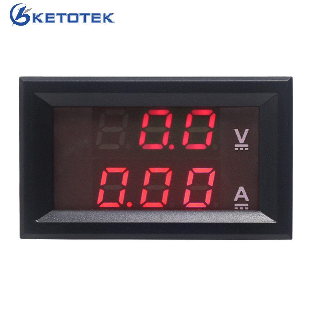 DC 0-100V/10A Red LED Display Digital Car Voltmeter Ammeter Voltage Meter Ampermeter