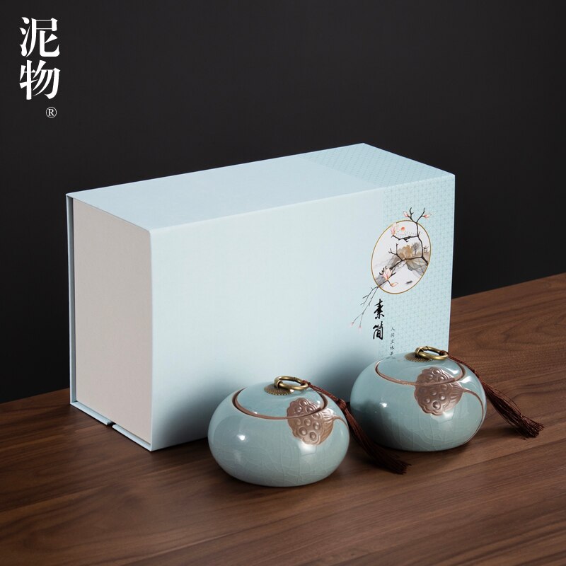 Creamic-caja de té con latas organizadoras, recipiente pequeño para café, té y café, almacenamiento de azúcar, AB50CY