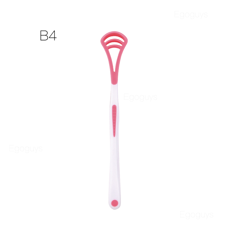 Raspador de lengua de doble uso, limpiadores reutilizables, cepillo de limpieza para la salud bucal, cuidado de higiene, cepillo de dientes, raspado de aliento fresco, 1 ud.: Rojo