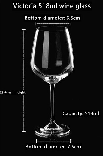 Verre à vin rouge de luxe, verre de cristal de luxe, européen haut de gamme, verre à vin de Bordeaux Oblique