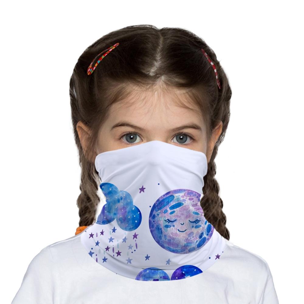 Cartoon Cat Space Kids Head/Face/Mask Neck Bandana Scarf Dual-use Magic Tube HeadScarf Cycling Sport Headwear Turban Balaclava: G