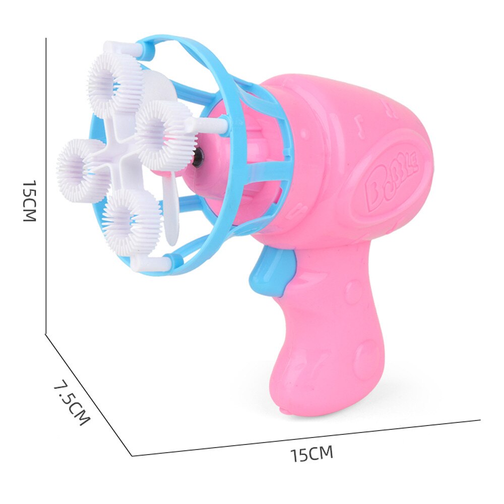 Funny Automatic Bubble Blower Fan Electric Bubble Machine Outdoor Kids Toys Game Gun with Mini Fan Kids Outdoor Toys Wedding