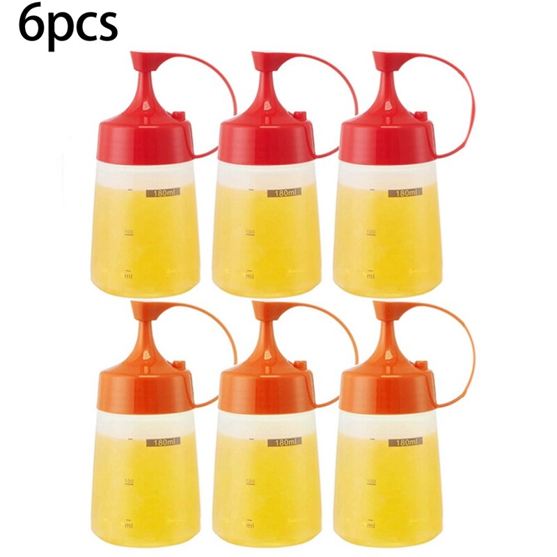 Bouteille de compression de Sauce de bouteille de compression d'assaisonnement, pour le distributeur de nourriture de récipient de vinaigrette de sirop (petite bouche, 6 onces)