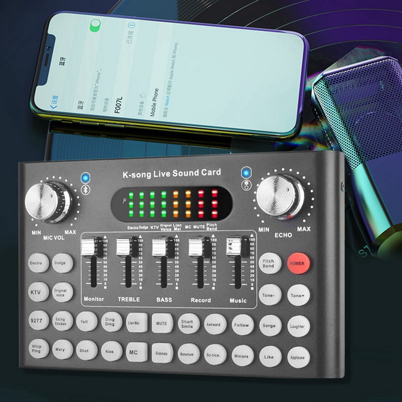 Sound card audio usb external sound card webcast personal live broadcast for phone computer studio record