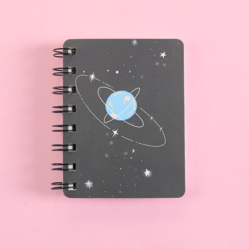 8x10.5cm petit Mini cahier de poche papier bobine bloc-notes planificateur Message à faire liste livres espace univers: 4