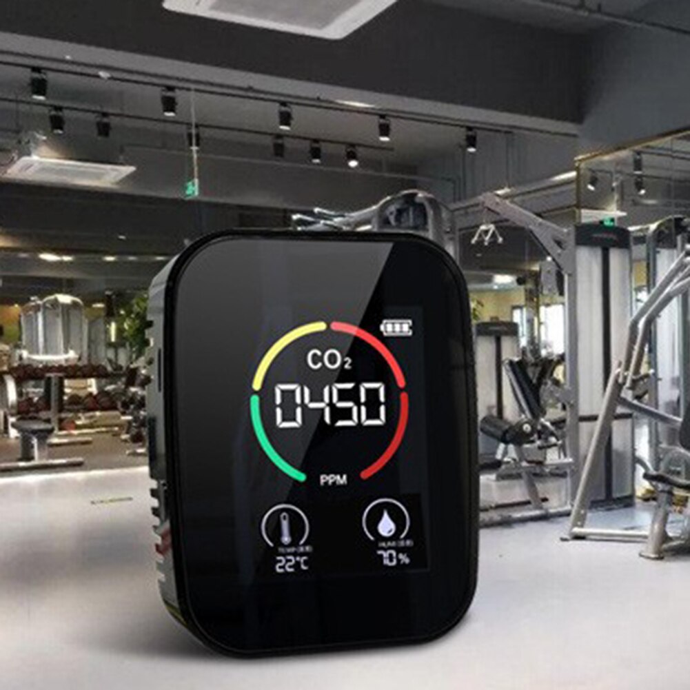 Medidor de CO2 portátil 3 en 1, probador de Sensor de temperatura y humedad, Monitor de del aire, Analizador de dióxido de carbono, Gas, TVOC, Detector de co2