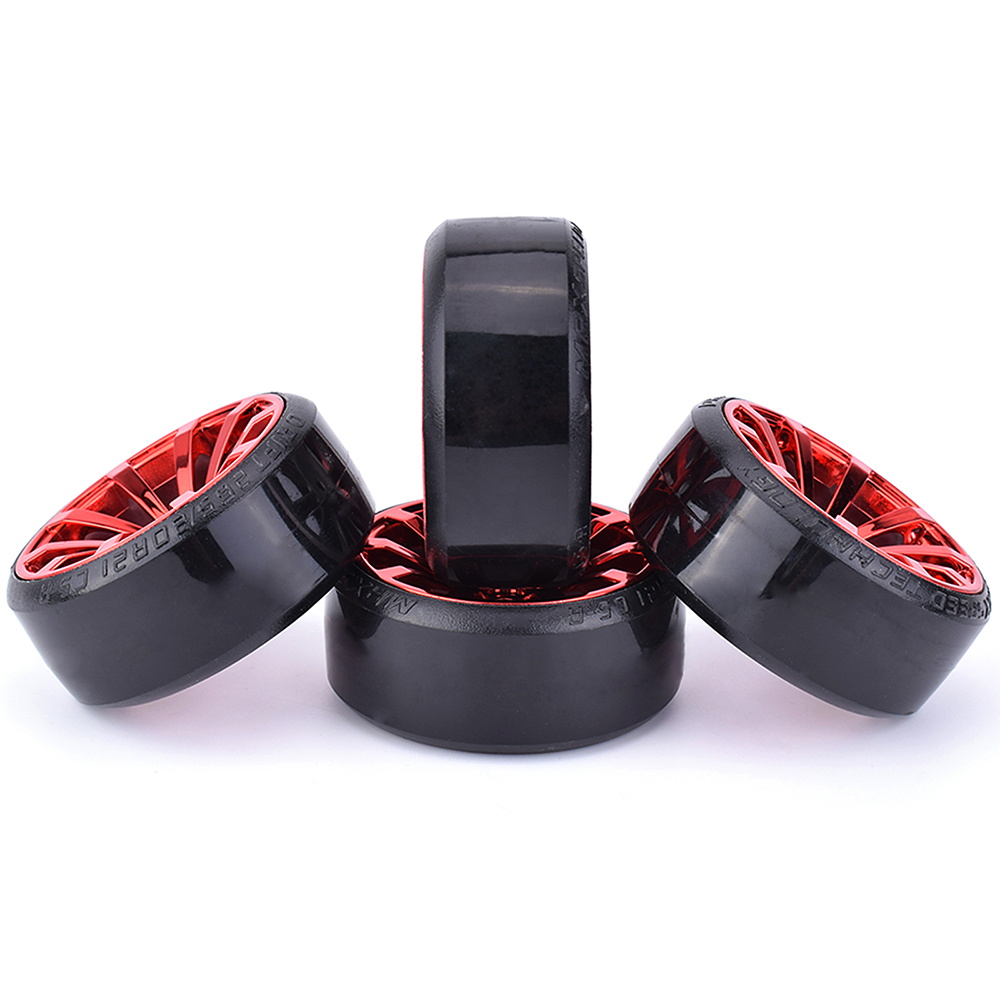 4 Uds 1/10 RC Drift ruedas de carretera neumático de patrón duro para 1/10 Traxxas D4 HSP HPI Sakura TT01 Tamiya Drifting RC accesorios de coche