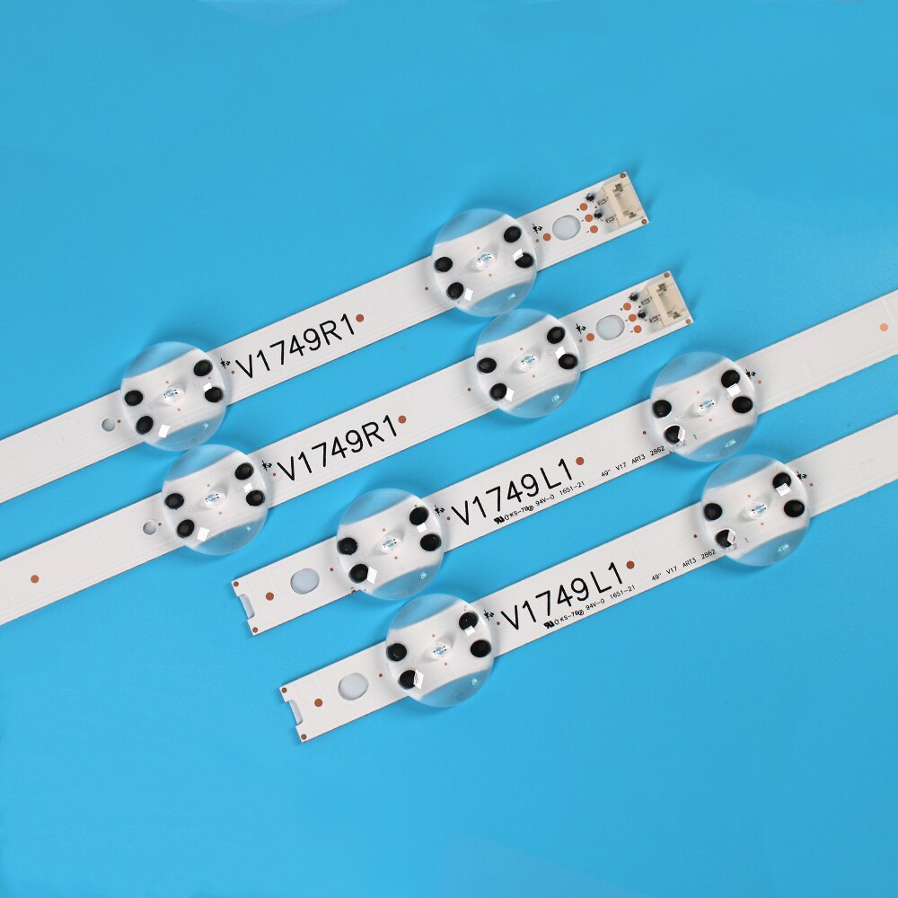 Kit 4 PCS LED strip For LG 49UV340C 49UJ6565 49UJ670V 49 V17 ART3 2862 2863 6916L-2862A 6916L-2863A V1749L1