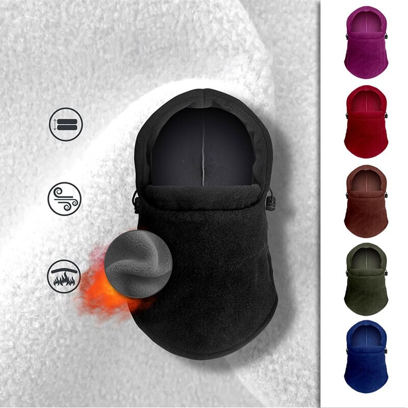 Winter winddichte wandelmutsen heren warme thermische fleece bivakmutsen gezichtsbedekkende mutsen ski fiets motor nekwarmer helm muts