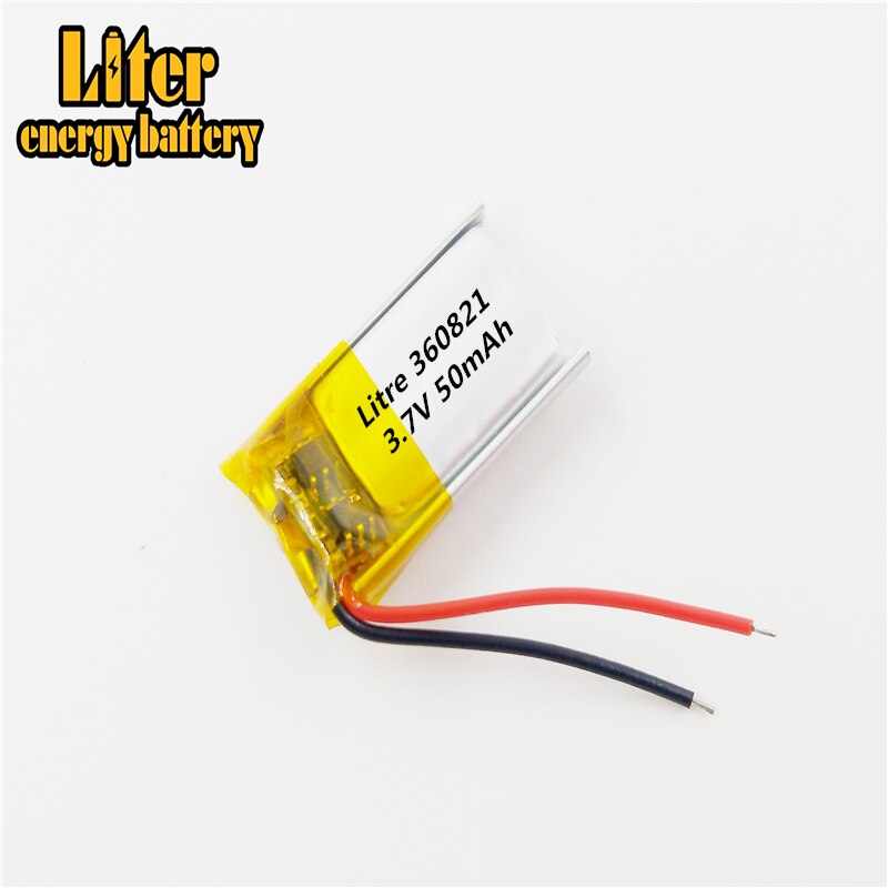351020 3.7v 360821 50mAh Lithium polymère LiPo batterie Rechargeable li ion li-polymère pour bricolage Mp, tête de connexion 1.25A/B