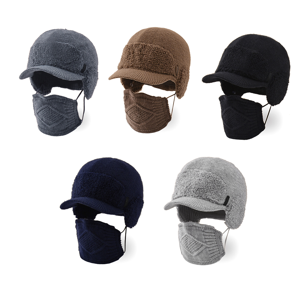 Cappello da Golf termico invernale uomo donna sci all'aperto ciclismo Baseball protezione dell'orecchio cappello comodo berretto da equitazione lavorato a maglia con maschera