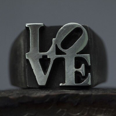 Nooit Vervagen Rvs Liefde Ring Vintage Hamer Retro Punk Sieraden Vinger Man Engagement Sieraden OSR223