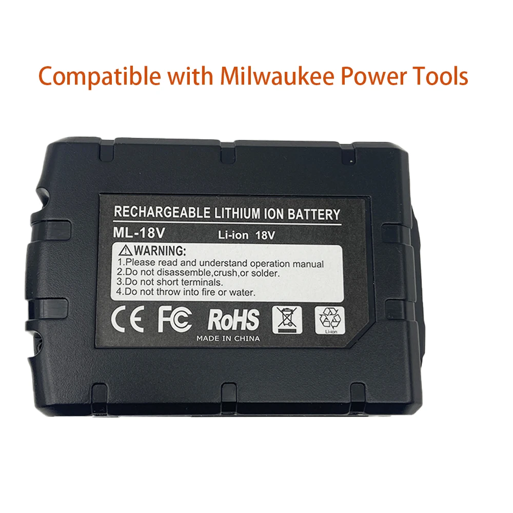 For Milwaukee M18 18V 12000mAh 18650 Lithium Replacement Battery For Milwaukee 48-11-1860 48-11-1850 48-11-1840 Battery