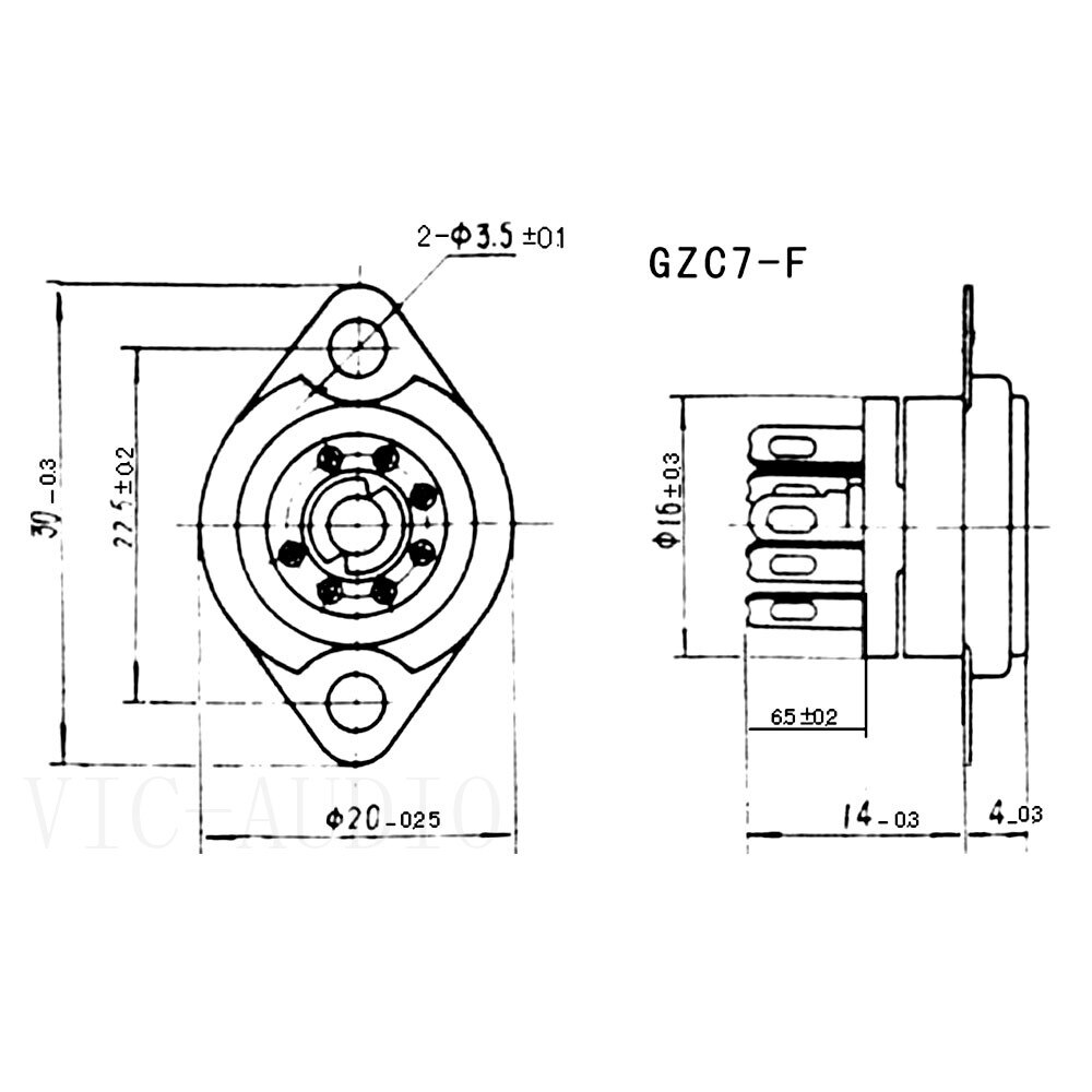 5PCS 7 Spilli Presa Tubo Elettronico Per 6J1 6X4 6J2 6J3 6J4 6J5 6Z4 2P2 EC92 6A2 Tubo A Vuoto presa Amplificatore FAI DA TE