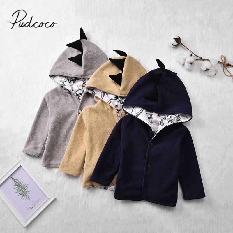 Baby Spring Autumn Clothing Toddler Kids Baby Boy Girl Dinosaur Hoodie Coat Jacket Winter Outwear Clothes 6M-5T